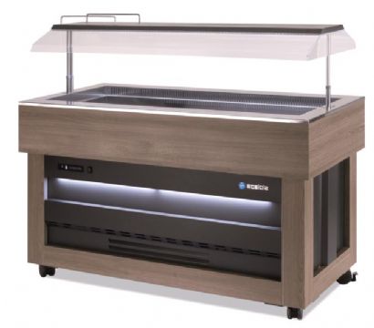 Buffet réfrigéré central avec cuve pour bacs GN1/1 SCAIOLA Buffet réfrigéré central avec cuve pour bacs GN1/1 SCAIOLA